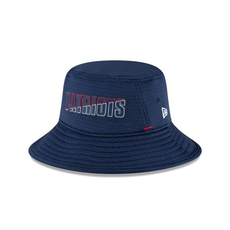 NFL New England Patriots Official Summer Sideline Stretch (TSR0555) - Blue New Era Bucket Hats